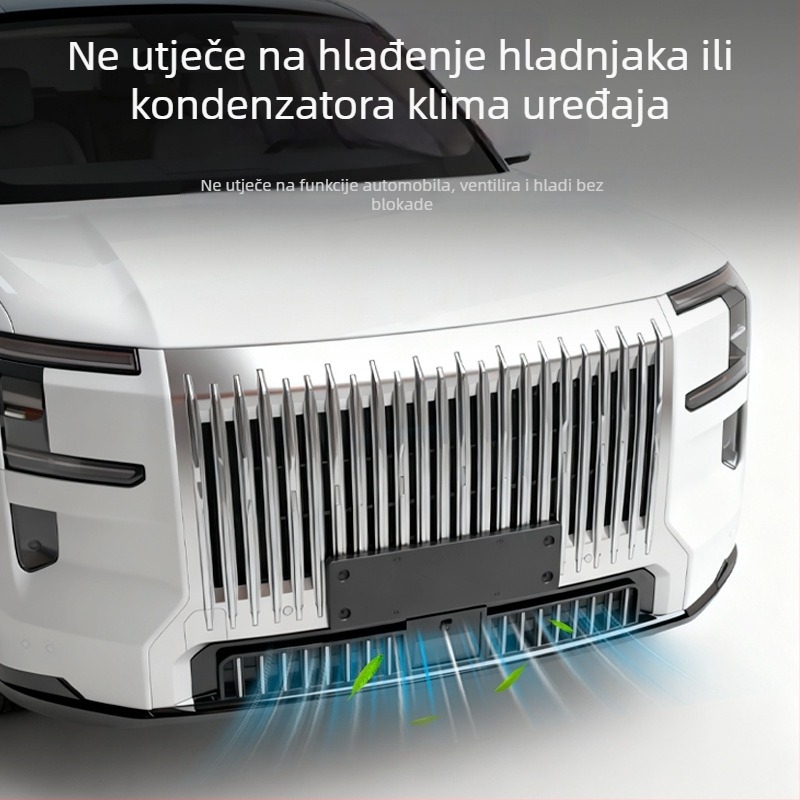 Zaštitni poklop protiv insekata za prednju rešetku i vodeni tank Zeekr 9X, klipsno ugradnja – ABS, otvor 2 mm, vijek trajanja 3–5 godina