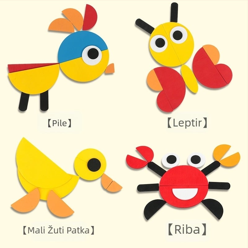 Drveni Montessori puzzle panel za logičko razmišljanje, igračka za rano obrazovanje za djecu 4–6 godina, marka Meng Qian Yi, OEM logo