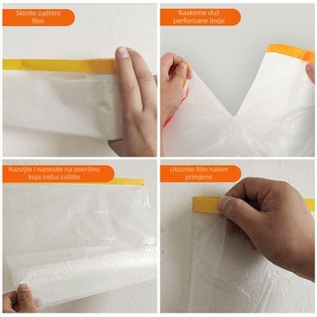 PE jednokratni zaštitni film za maske protiv prašine – Plastična podloga, Visok viskozni ljepilo, Snažna prozirnost, Za kućnu upotrebu, Dekoracije i autoservis