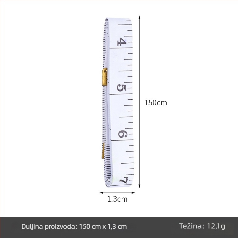 PU mjeračka traka, mekana mjeračka traka, model Inch measuring tape (kutija), pakiranje 10 kom, raspon mjerenja 150, za mjerenje tijela