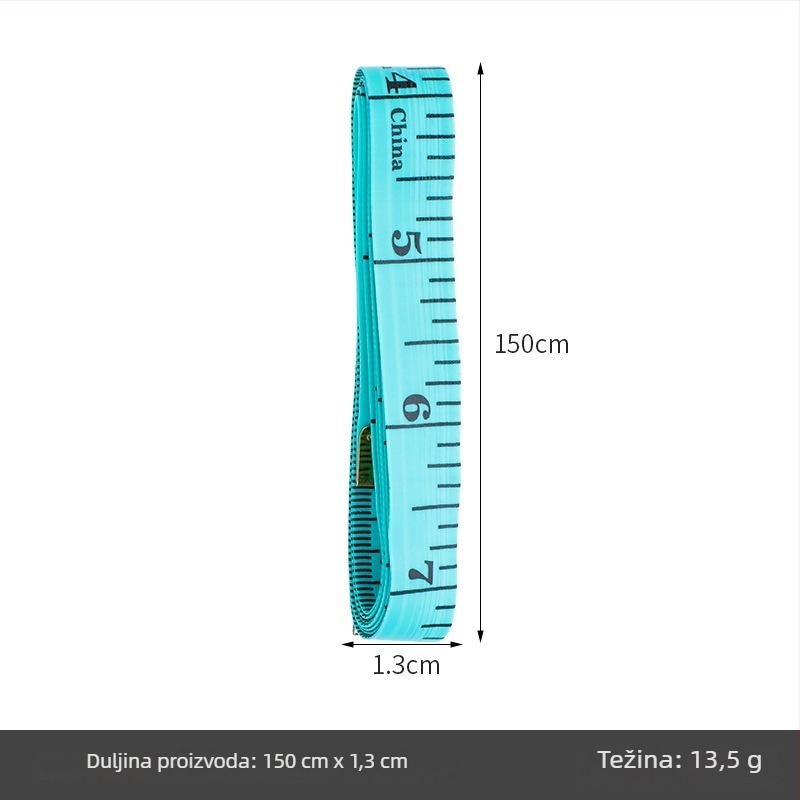 PU mjeračka traka, mekana mjeračka traka, model Inch measuring tape (kutija), pakiranje 10 kom, raspon mjerenja 150, za mjerenje tijela