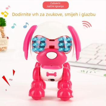 Dječji edukativni robotski pas sa glazbom i glasom, napajanje litijskom baterijom, dob 7-14 godina, razvoj emocija i vida, puzanje i interaktivnost