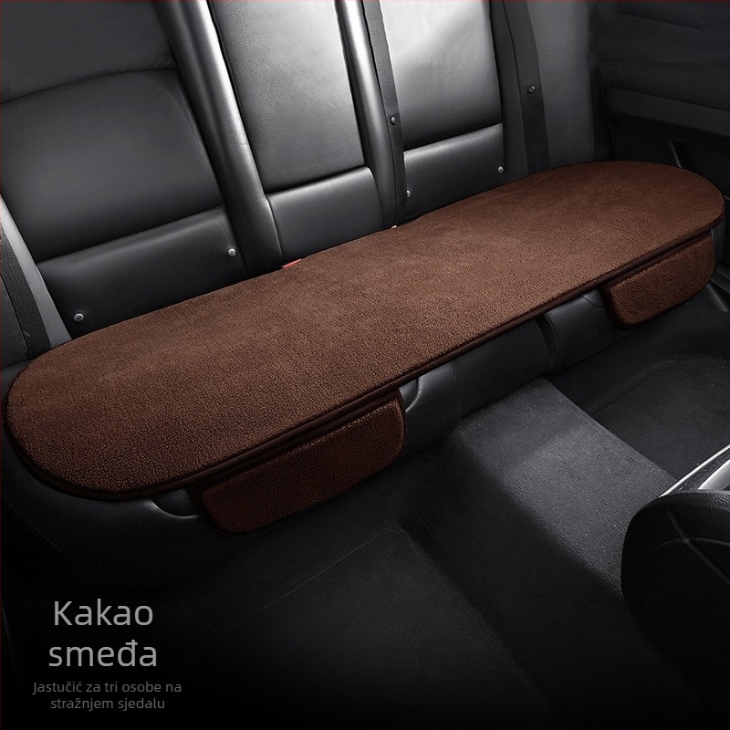 Zimski set navlaka za sjedalice automobila s površinom od vlakana soje i poliesterom, ploski minimalistički stil, japanski stil, univerzalni trodijelni set s ventilacijom