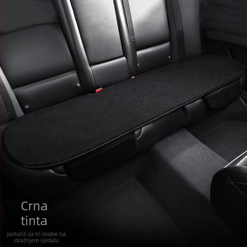 Zimski set navlaka za sjedalice automobila s površinom od vlakana soje i poliesterom, ploski minimalistički stil, japanski stil, univerzalni trodijelni set s ventilacijom