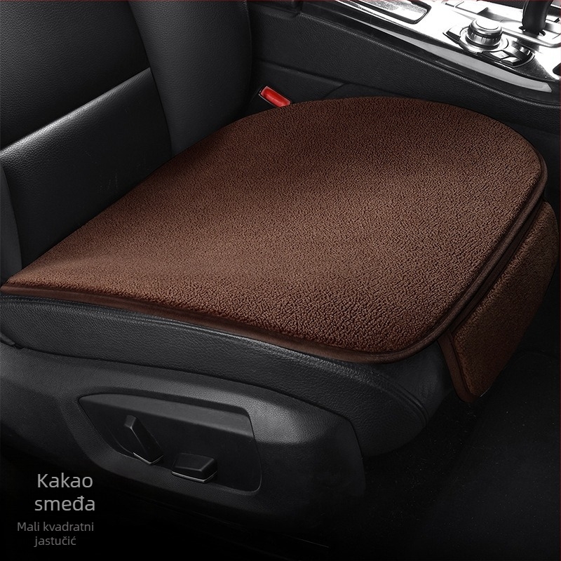 Zimski set navlaka za sjedalice automobila s površinom od vlakana soje i poliesterom, ploski minimalistički stil, japanski stil, univerzalni trodijelni set s ventilacijom