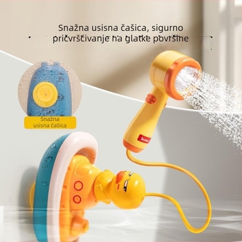 Igračka za kupanje u obliku patke s električnim sprejem, plastična; za djecu 0–3 godine; 3C certifikat; vodene igračke za tuširanje