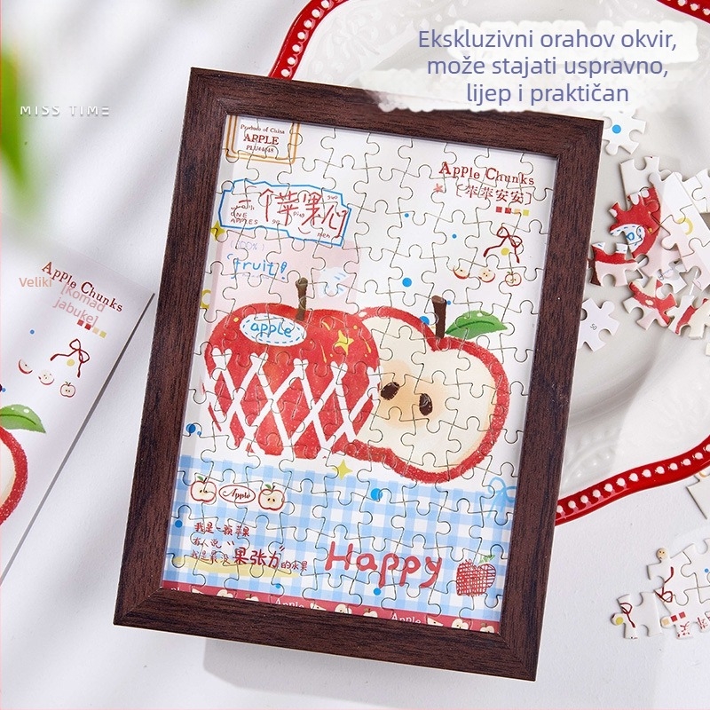 Puzzle za okvir za fotografiju u poklon kutiji – Serija Grow Your Own Flowers, slatka ilustracija, papirnati DIY ravni puzzle, 108 dijelova, za uzrast 14+