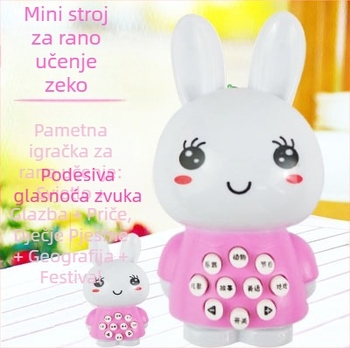 Mini zeko pričač priča – edukativna glazbena igračka, plastika, bez memorije, za djecu 4–6 godina