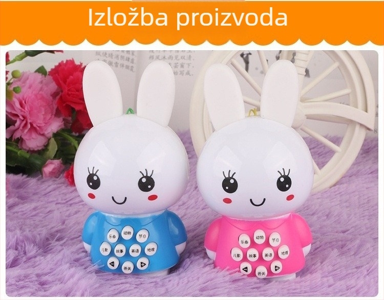 Mini zeko pričač priča – edukativna glazbena igračka, plastika, bez memorije, za djecu 4–6 godina