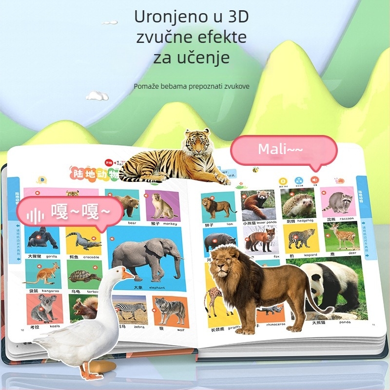 Leleyu Pero za čitanje s govorom na tri jezika — Snimanje, Napajanje, ZvuK i Projekcija Svjetla, Bez Memorije, Djeca 4–6 Godina