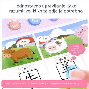 Pero za čitanje na dodir s zvukom za djecu, plastično kućište, litij baterija, uzrast 4–6 godina