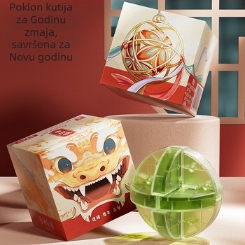 Kongming Lock puzzle za djecu - početna razina, plastični blokovi, potiče finu motoriku, za uzrast 4–6 godina