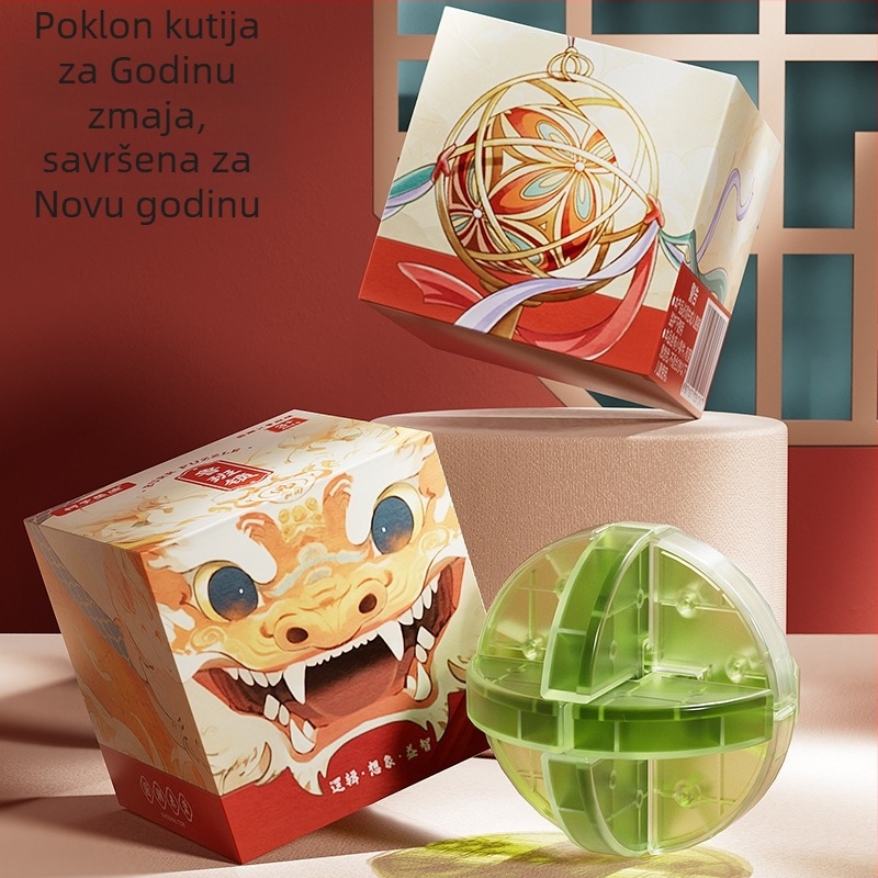 Kongming Lock puzzle za djecu - početna razina, plastični blokovi, potiče finu motoriku, za uzrast 4–6 godina