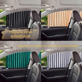 Auto zavjesa za sunce za stražnje sjedalo, poliester, opći model, visi oblik, zaštita privatnosti