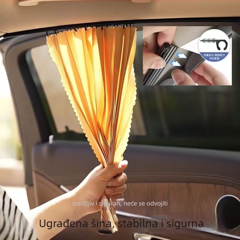 Auto zavjesa za sunce za stražnje sjedalo, poliester, opći model, visi oblik, zaštita privatnosti