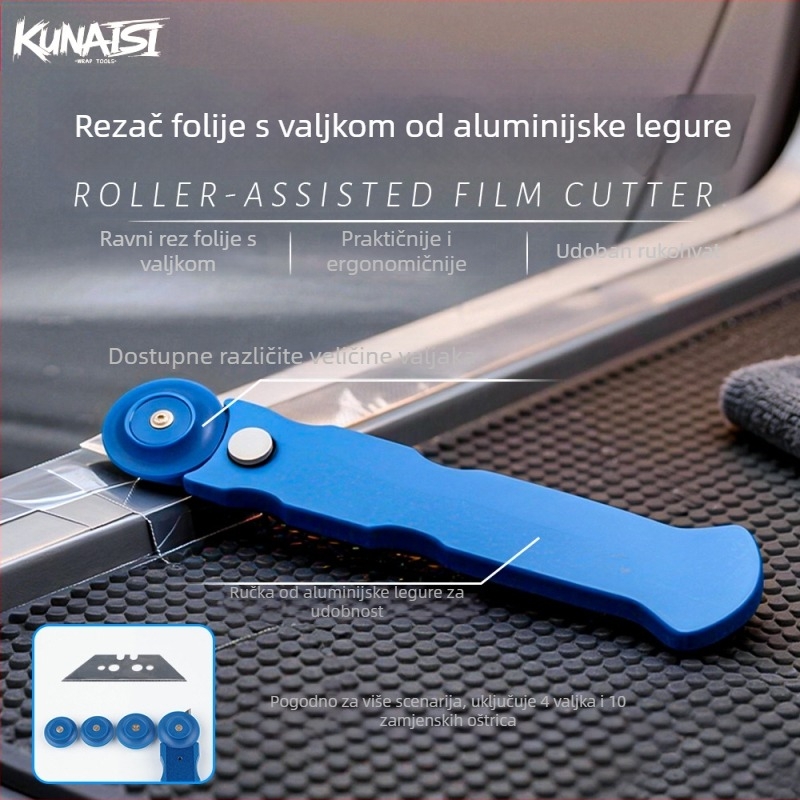 Coolness aluminijska legura komplet za auto foliju: valjak za film, nož za rezanje i alat za postavljanje folije za vozilo