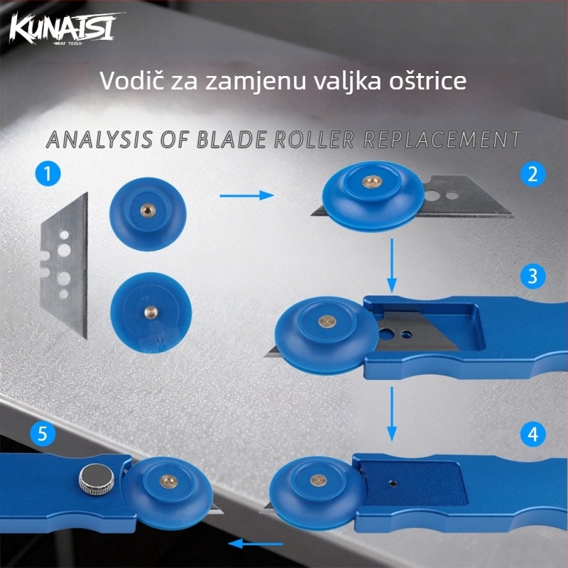 Coolness aluminijska legura komplet za auto foliju: valjak za film, nož za rezanje i alat za postavljanje folije za vozilo