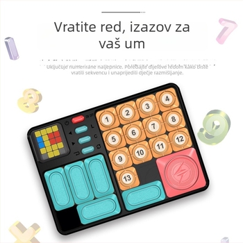 Puzzle s temom Tri kraljevstva: magnetsko elektronsko klizno puzzle – devet kvadrata, plastika, prilagodba loga, uzrast 7–14 godina