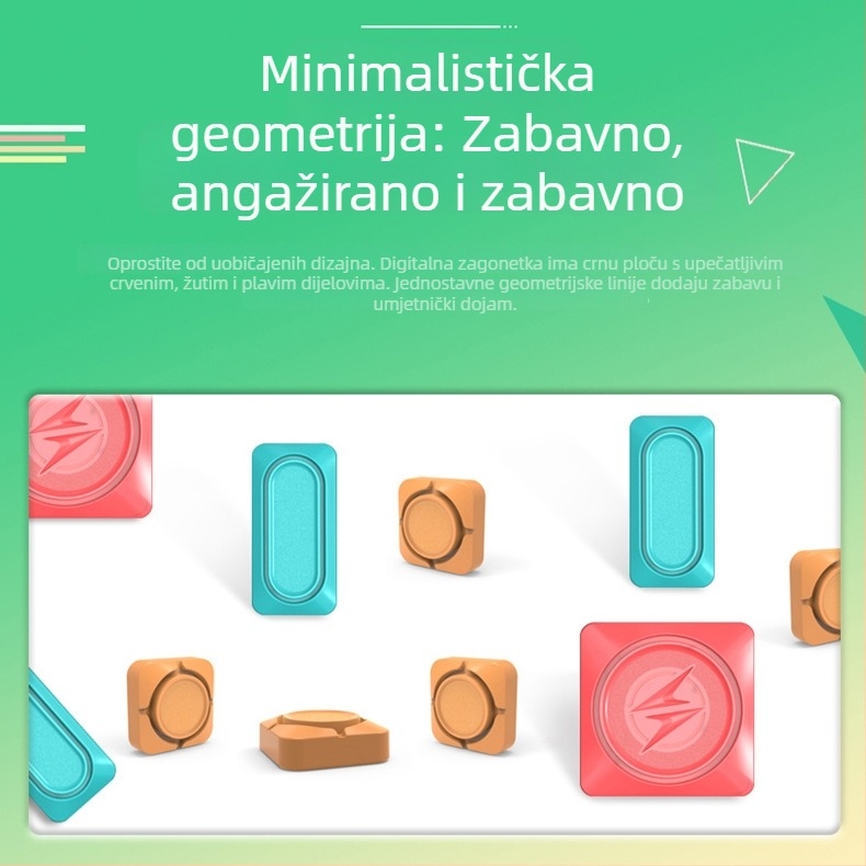 Puzzle s temom Tri kraljevstva: magnetsko elektronsko klizno puzzle – devet kvadrata, plastika, prilagodba loga, uzrast 7–14 godina