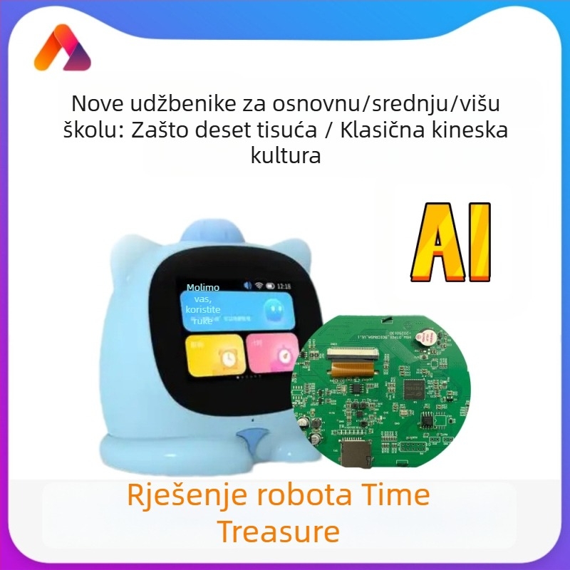 AI uređaj za rano obrazovanje s glasovnim dijalogom i budilicom, 1–2 GB RAM, USB punjenje