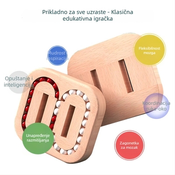 Drveni Kongming Lock/Luban Lock slagalica za djecu 4–6 godina, pakiranje OPP, LOGO OEM prilagodba