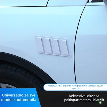 HDELF ABS auto naljepnica – dekor poklopca motora s geometrijskim uzorkom, lijepljenje