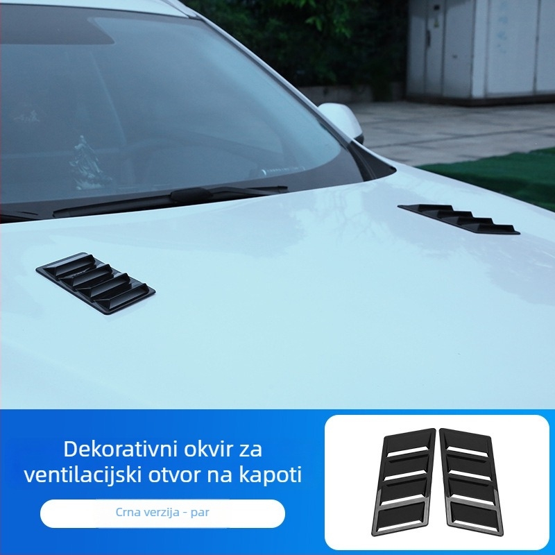 HDELF ABS auto naljepnica – dekor poklopca motora s geometrijskim uzorkom, lijepljenje
