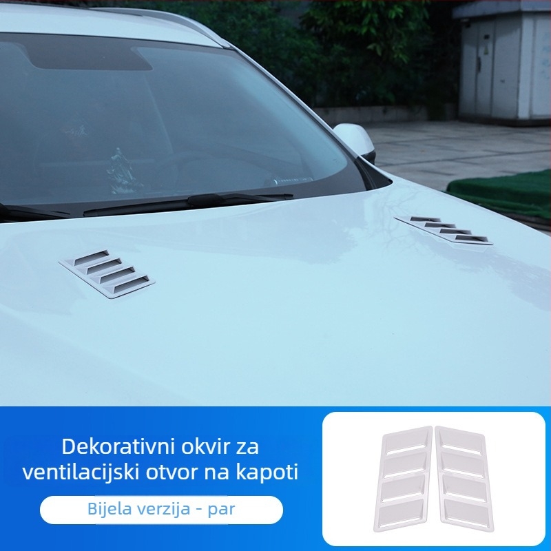 HDELF ABS auto naljepnica – dekor poklopca motora s geometrijskim uzorkom, lijepljenje