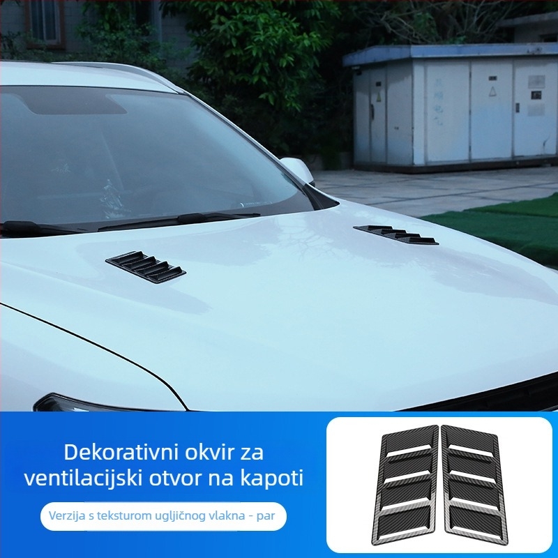HDELF ABS auto naljepnica – dekor poklopca motora s geometrijskim uzorkom, lijepljenje