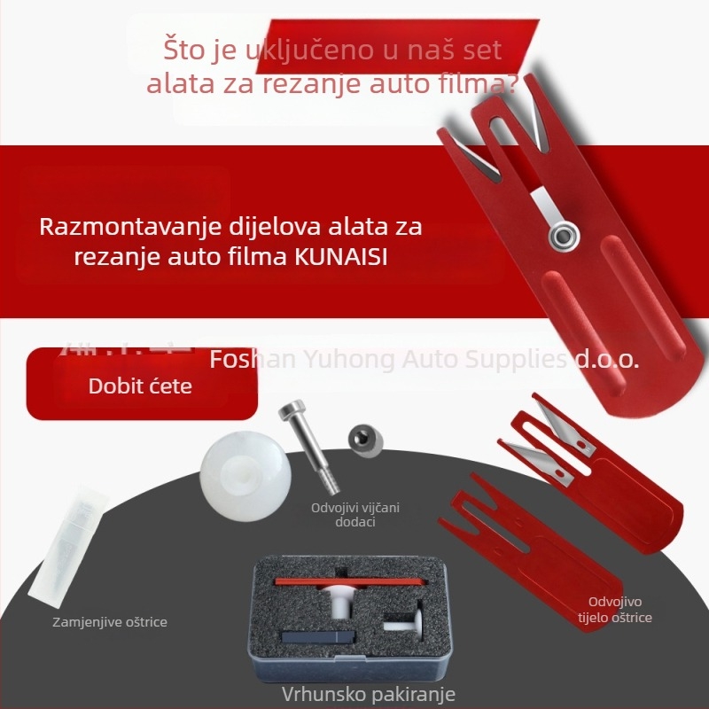 Nož za rezanje automobilskog filma, valjkasti rezač od aluminijske legure, Coolness Kns – profesionalni univerzalni nož