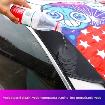Pokrov prednjeg vjetrobrana automobila, zimski karikaturalni uzorak, univerzalna prilagodba, ispis logotipa, zaštita prednjeg vjetrobrana, težina 0,4 kg, dizajn crtani animacija