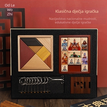 Drveni Kongming Lock mozgalica za djecu 7–14 godina s mogućnošću prilagodljive obrade