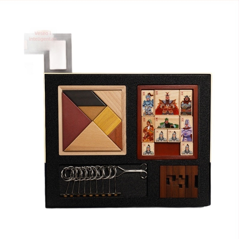 Drveni Kongming Lock mozgalica za djecu 7–14 godina s mogućnošću prilagodljive obrade