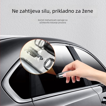 Auto sigurnosni čekić, aluminijska legura, 2-u-1 alat za razbijanje stakla, GL/yys