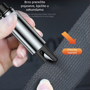 Auto sigurnosni čekić, aluminijska legura, 2-u-1 alat za razbijanje stakla, GL/yys