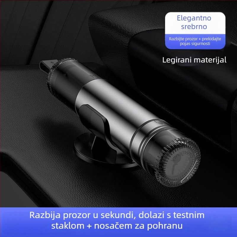 Auto sigurnosni čekić, aluminijska legura, 2-u-1 alat za razbijanje stakla, GL/yys