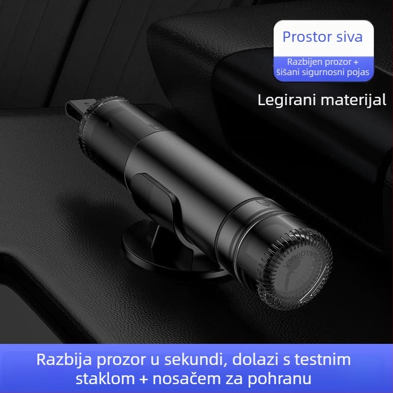 Auto sigurnosni čekić, aluminijska legura, 2-u-1 alat za razbijanje stakla, GL/yys