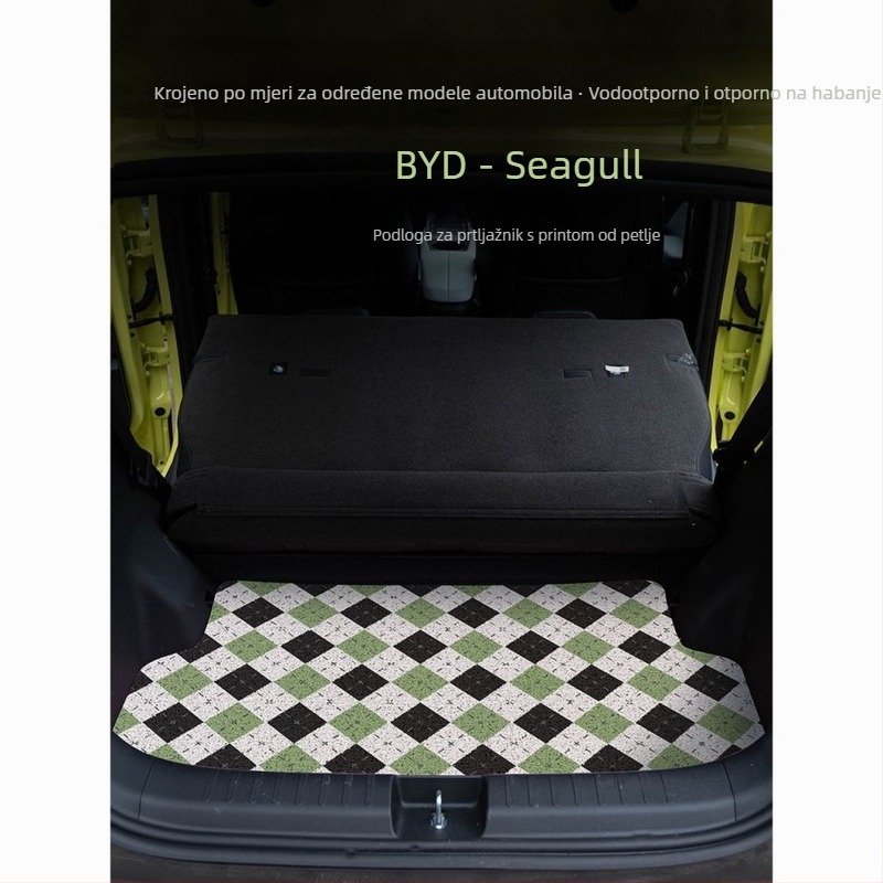 BYD Seagull prostirka za prtljažnik – slatki karikatura dizajn s rubom od svile, stražnji tepih za prtljažnik, Verzija Sloboda i Život