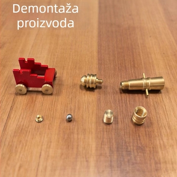 Bakreni metalni puzzle s devet povezanih prstena