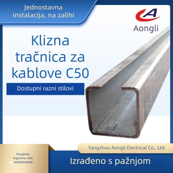 C40 C-tipu vodilica za klizanje kabela, od čelika, galvanizirana, stil chinoiserie