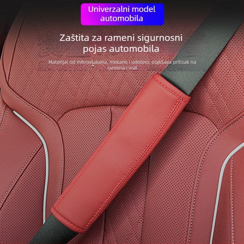 Kožni jastučić za sigurnosni pojas – mekan zaštitni sloj, moguć ispis logotipa, težina 80 g