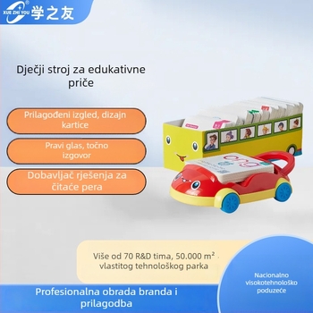 Bluetooth edukativni automobil s interaktivnim olovkom za čitanje, podrška video kartice i igre roditelj-dijete; snimanje i MP3 reprodukcija; 4–8 GB memorije; punjiva