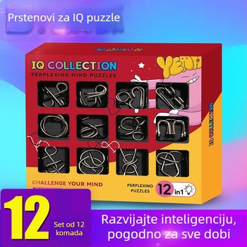 Moxu Metalni Kongming Lock 12-djelni puzzle za razvoj inteligencije