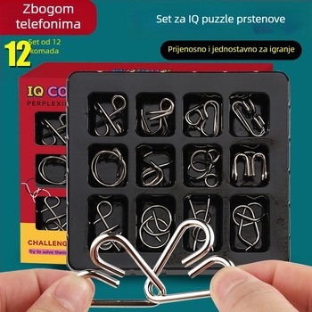 Moxu Metalni Kongming Lock 12-djelni puzzle za razvoj inteligencije