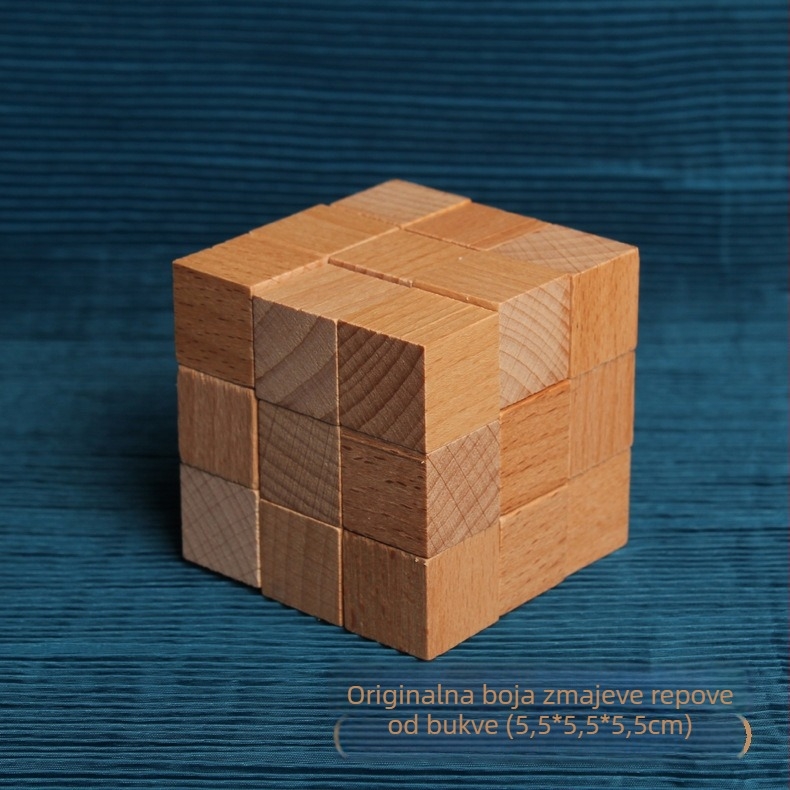 Drveni Kongming/Luban slagalica – edukativna igra za djecu 7–14 godina