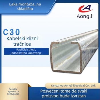 Angli galvanizirana C-tip klizna šina, model C30, čelik Q235