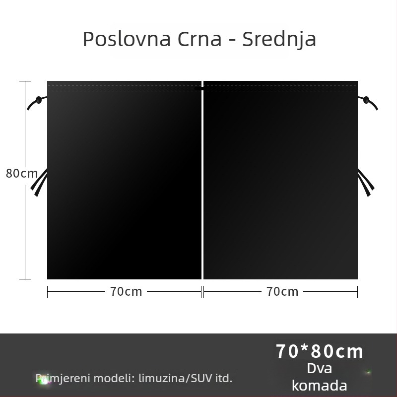 Automobilska pregrada zavjesa za prednju i stražnju kabinu sa srednjom toplinskom izolacijskom sjenom, neproziran zavjese privatnosti (Materijal: Dense Woven Spring Ya Spinning; Montaža: tip card-in; Wzor: jednostran; Dijelovi: prednja zona; Primjenjivi mo