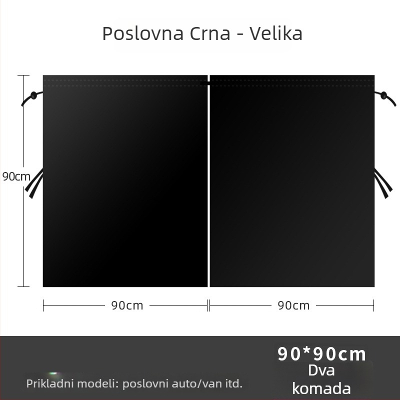 Automobilska pregrada zavjesa za prednju i stražnju kabinu sa srednjom toplinskom izolacijskom sjenom, neproziran zavjese privatnosti (Materijal: Dense Woven Spring Ya Spinning; Montaža: tip card-in; Wzor: jednostran; Dijelovi: prednja zona; Primjenjivi mo