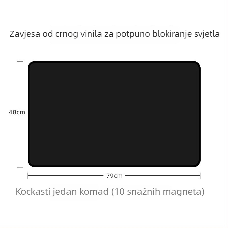 Automobilska pregrada zavjesa za prednju i stražnju kabinu sa srednjom toplinskom izolacijskom sjenom, neproziran zavjese privatnosti (Materijal: Dense Woven Spring Ya Spinning; Montaža: tip card-in; Wzor: jednostran; Dijelovi: prednja zona; Primjenjivi mo