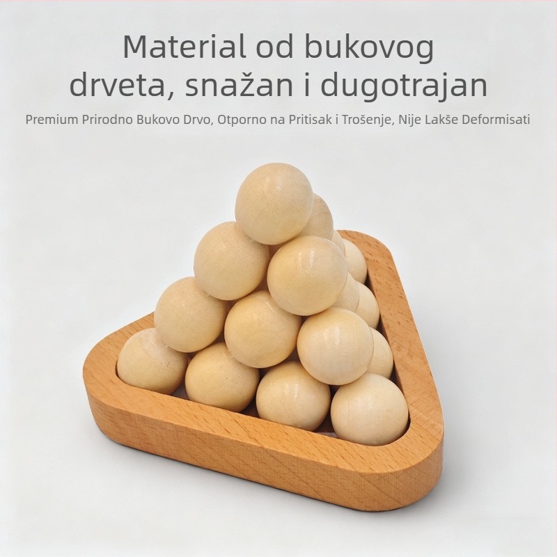Drveni Kongming Lock – edukativna slagalica, uzrast 7–14 godina, prilagođeni uzorci